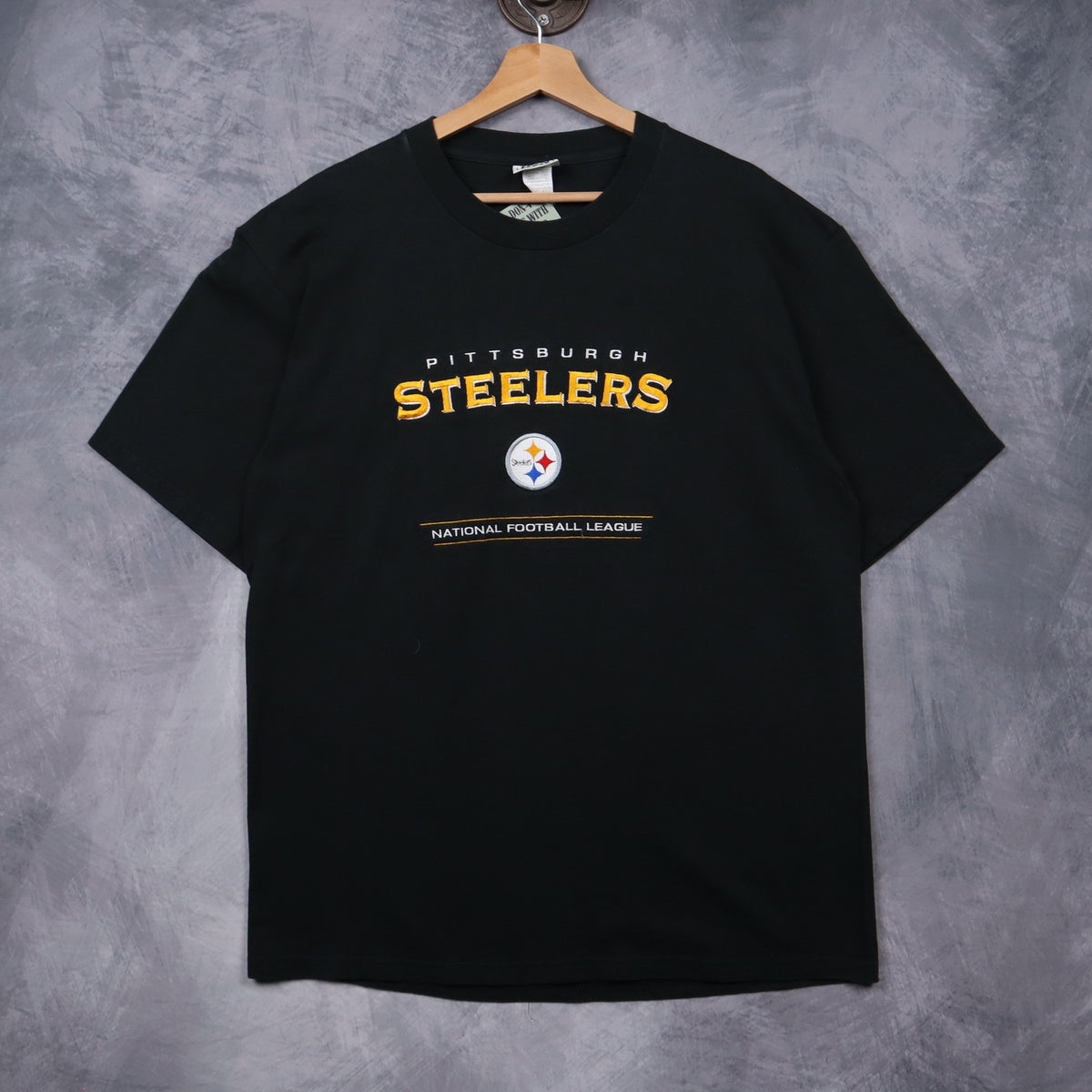 Early 00s Black Pittsburgh Steelers Embroidered Shirt 6767