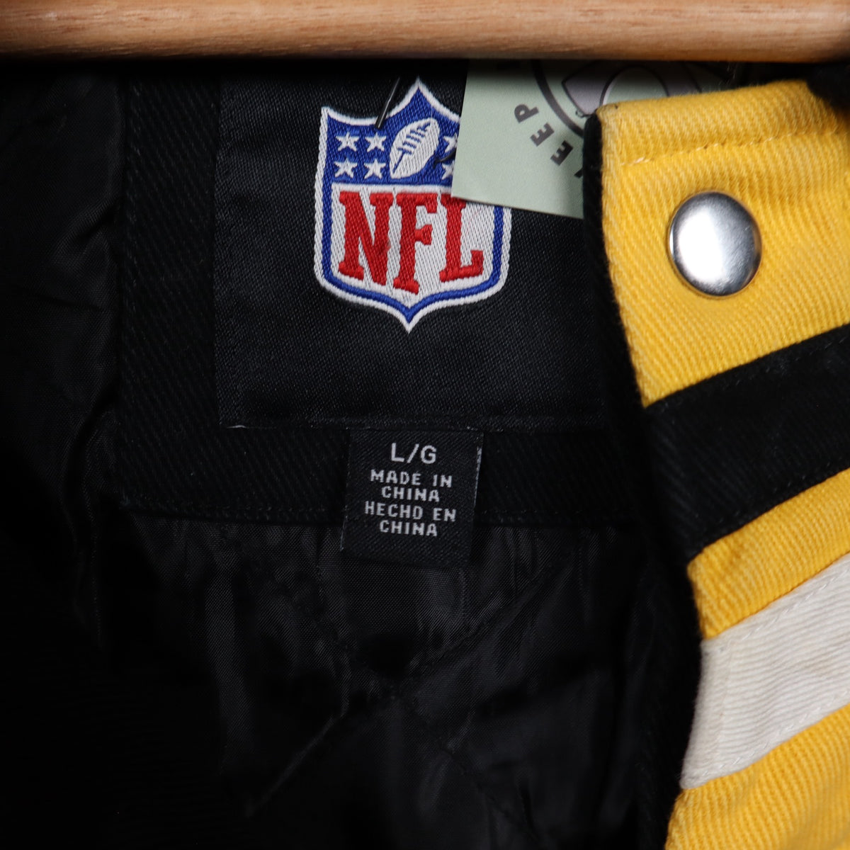 00s Black and Yellow Pittsburgh Steelers NFL Varsity Jacket 6495