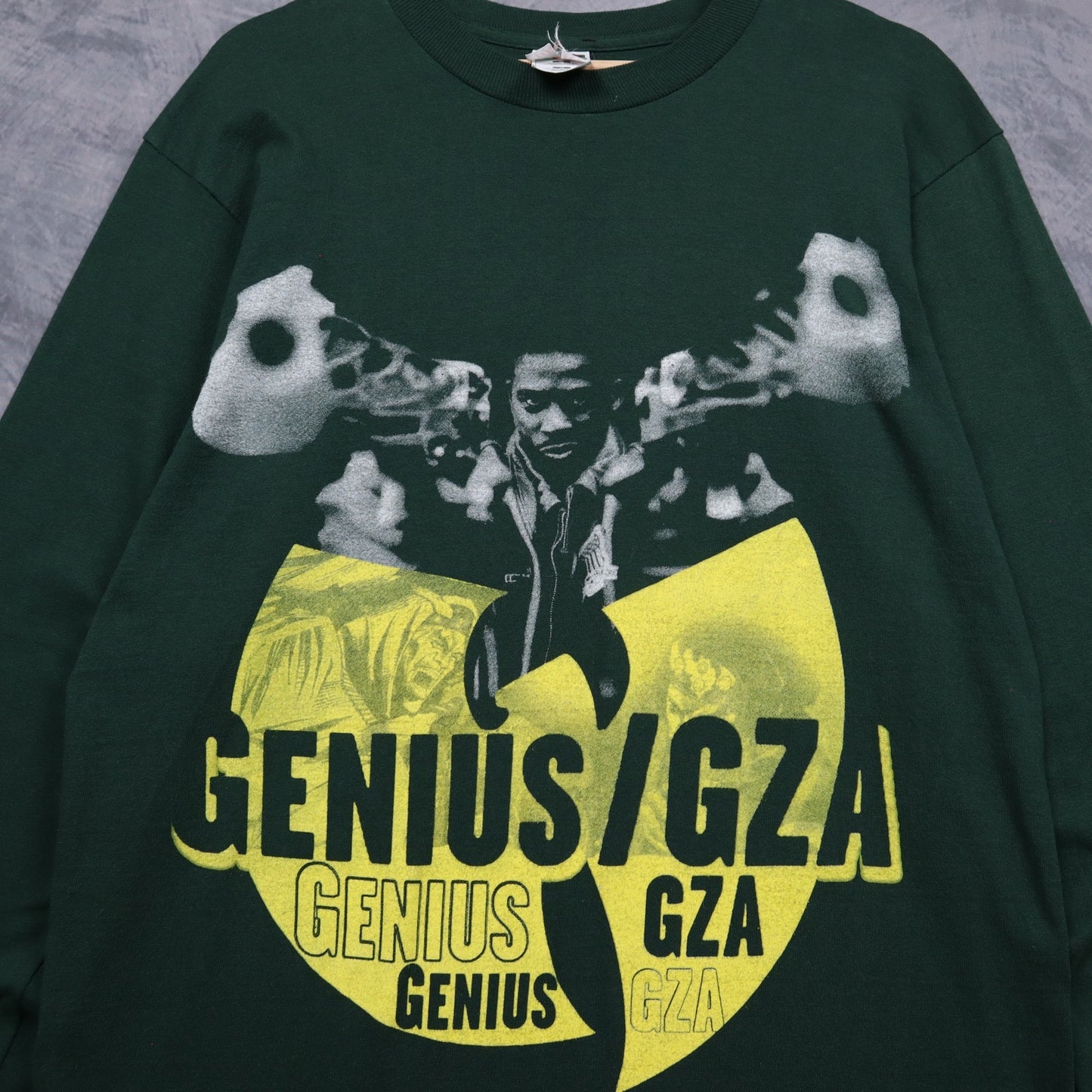 90s Green Genius/GZA Liquid Swords Long Sleeve Shirt 5125