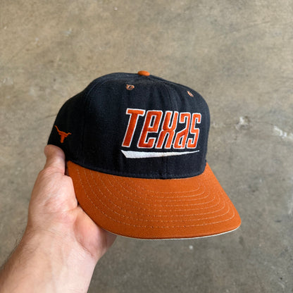 90s Black Texas Longhorns Snapback Hat 5803