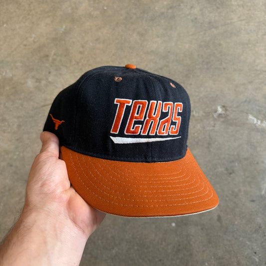 90s Black Texas Longhorns Snapback Hat 5803