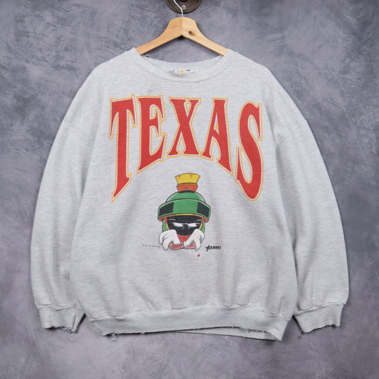 1993 Grey Marvin The Martian Texas Crewneck Sweatshirt 5702