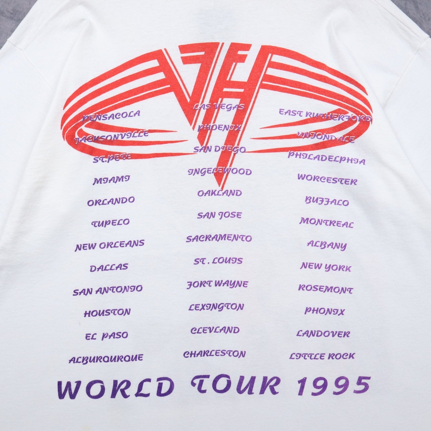 1995 White Van Halen Balance World Tour Shirt 4937