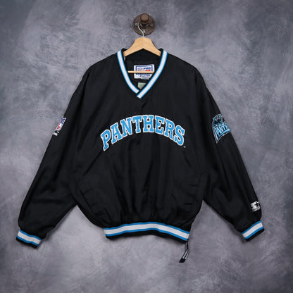 90s Black Carolina Panthers Starter Pullover 6521