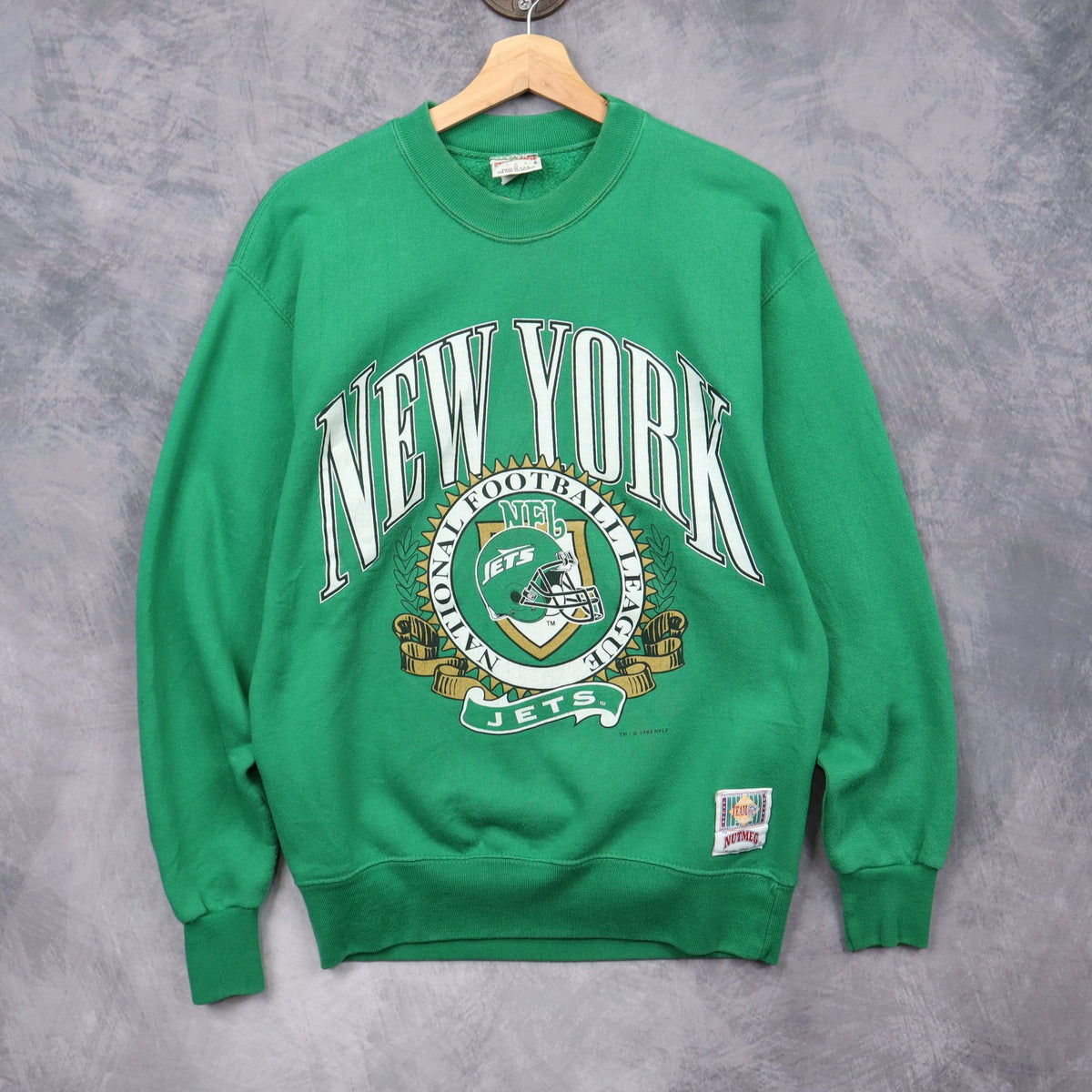 90s Green New York Jets Crewneck Sweatshirt 6423