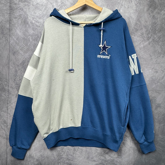 90sGrey Blue Dallas Cowboys Hoodie 4124