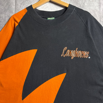 90s Black & Orange Texas Longhorns Sharktooth Shirt 4554