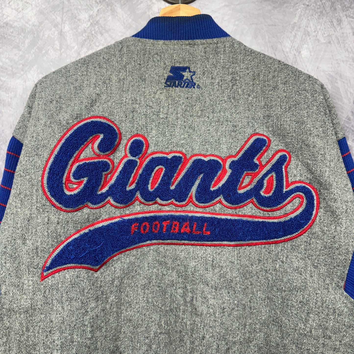 90s Grey New York Giants Wool Starter Jacket 4059