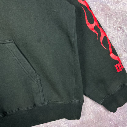 00s Black Orange County Choppers Flame Sleeve Hoodie 3047