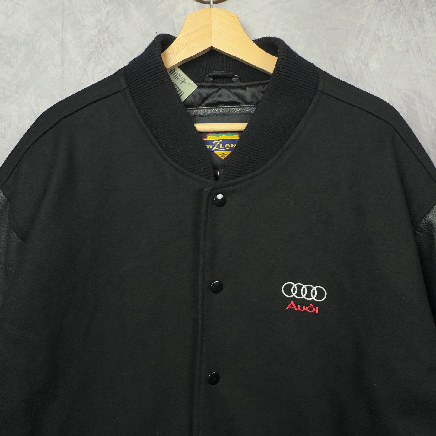 00s Black Audi Letterman Jacket 4040