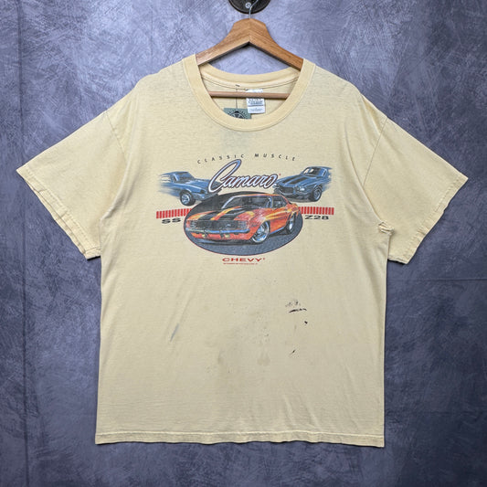 00s Yellow Chevy Camaro Shirt 3962