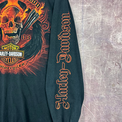 00s Black Harley Davidson Long Sleeve Shirt 3170