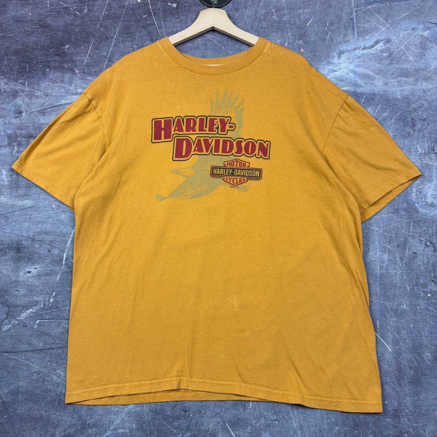 00s Yellow Minnesota Harley Davidson Motorcycle Graphic Shirt XL 0956