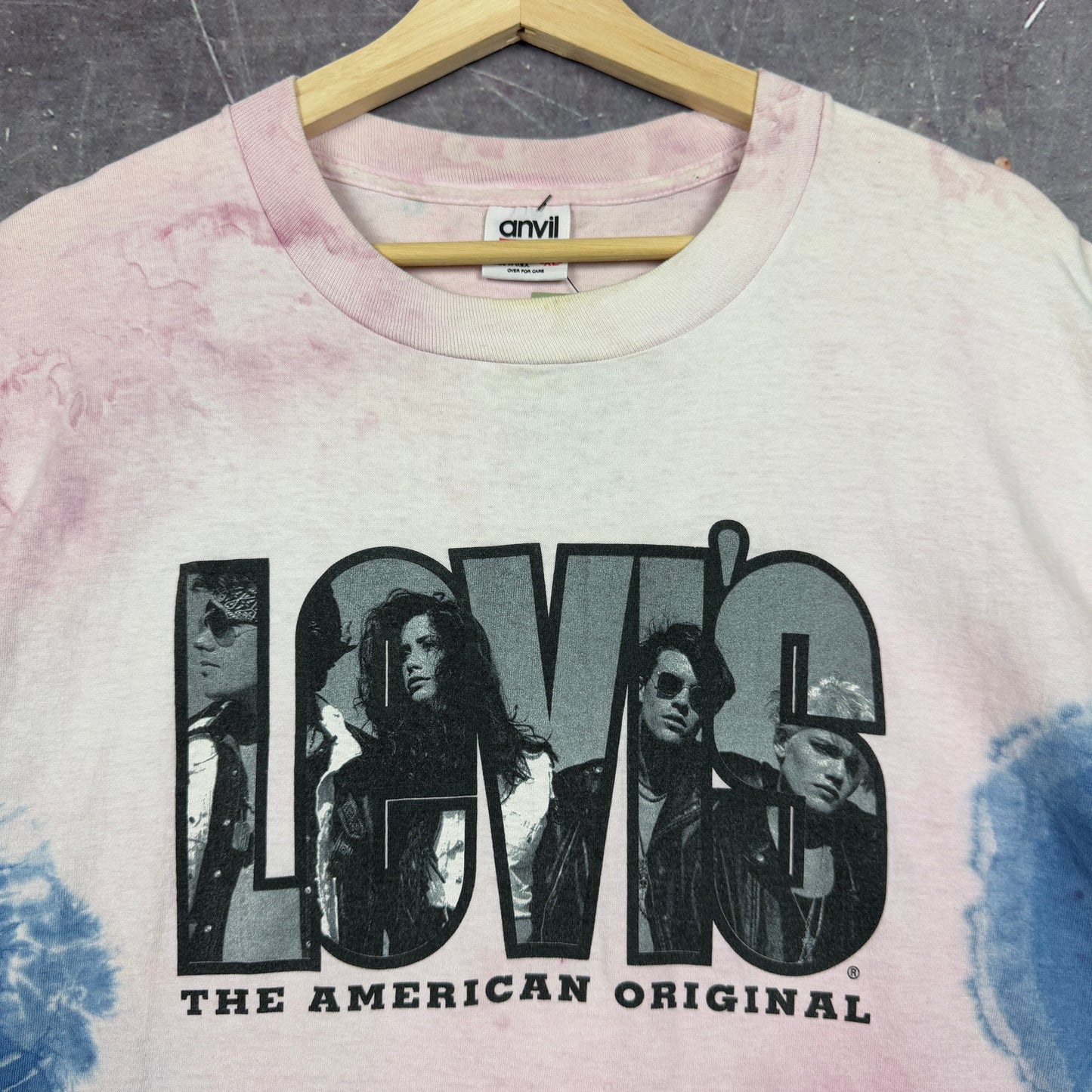 90s Pink Blue Tie Dye Levi's The American Original Graphic Shirt L 1149