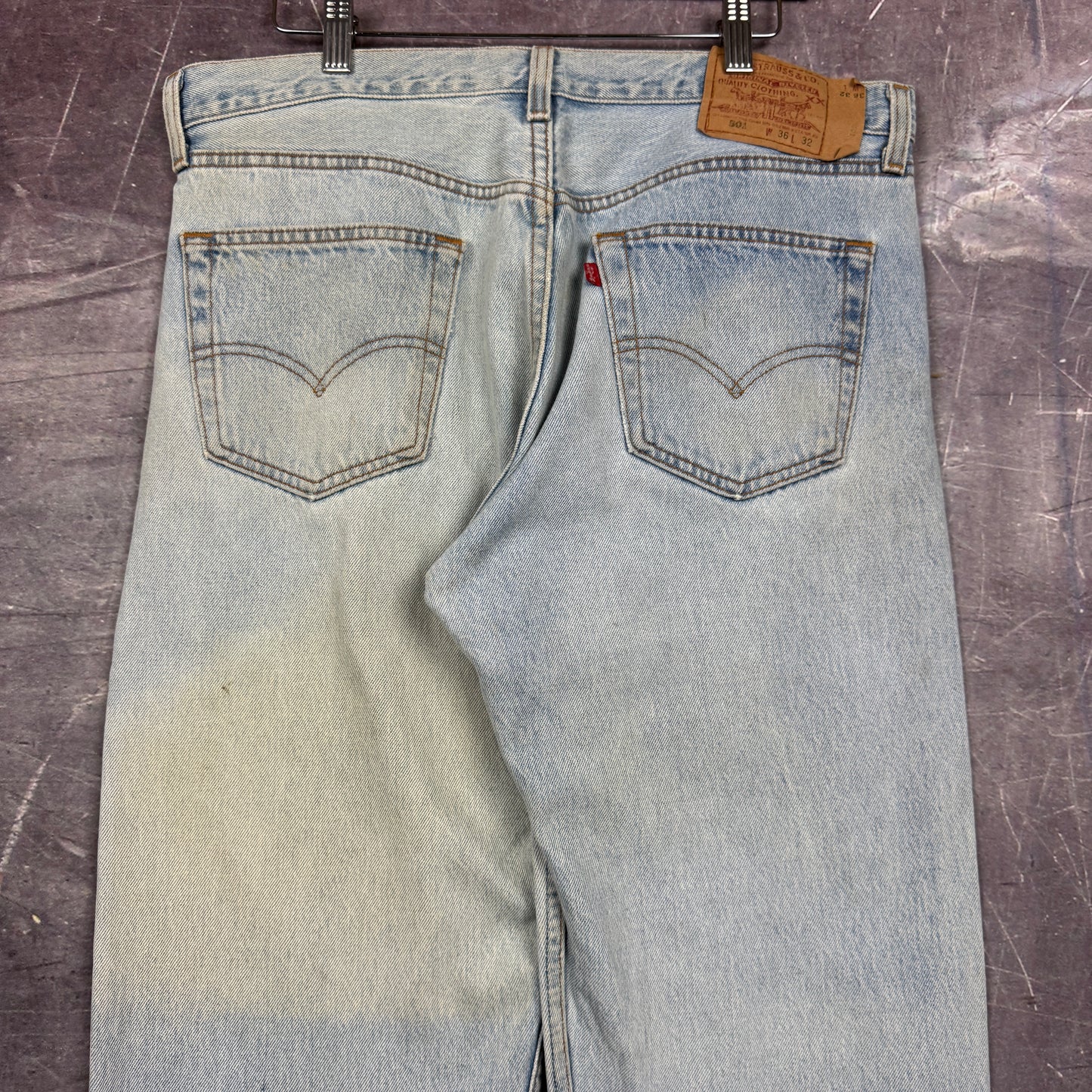 90s Light Wash Levi's 501 Denim Jeans 35x32 0695