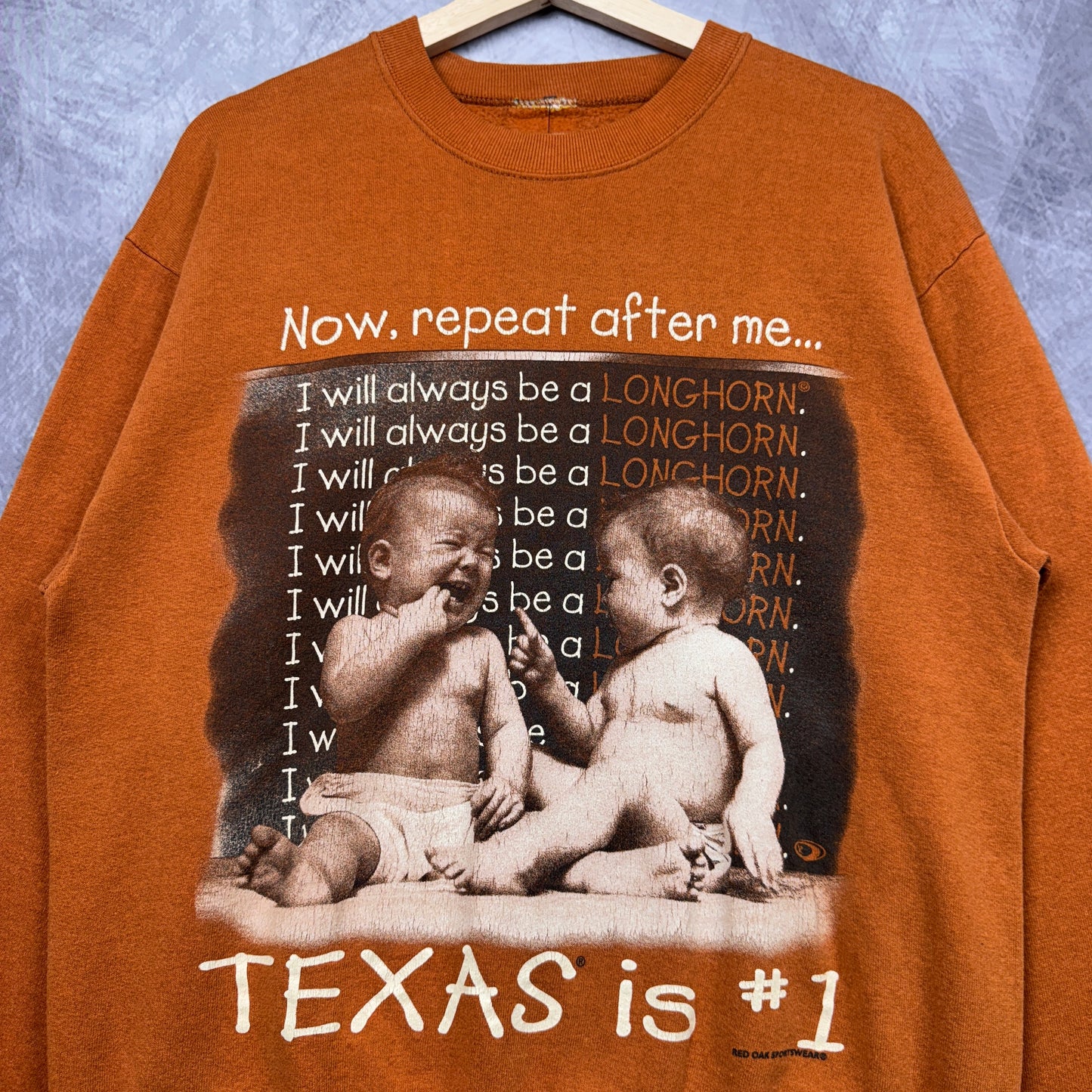 90s Orange Texas Longhorns Crewneck Sweatshirt 4357