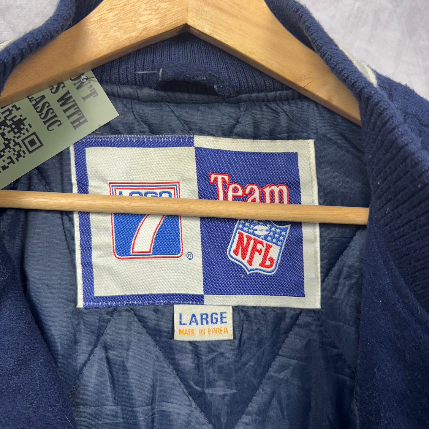 90s Blue Dallas Cowboys Varsity Jacket 4063