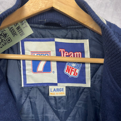 90s Blue Dallas Cowboys Varsity Jacket 4063