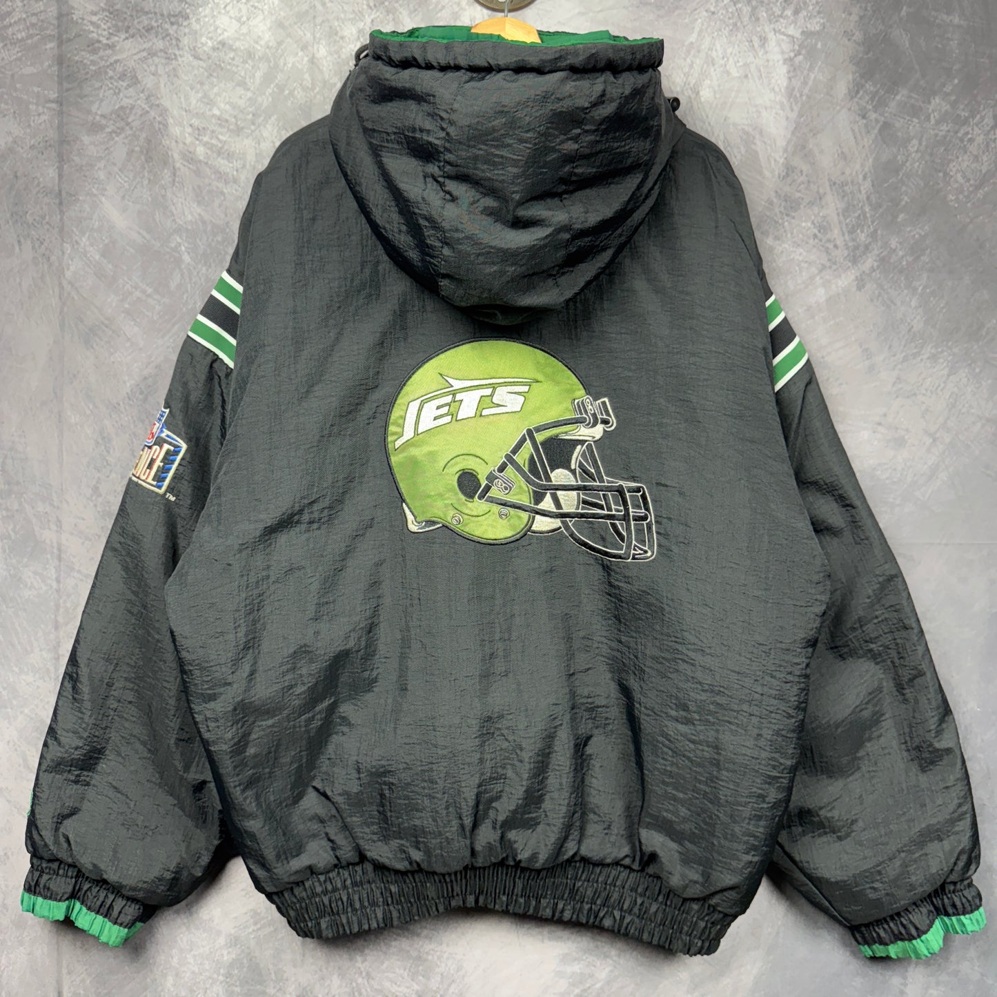 90s Black New York Jets Pro Player Jacket 4070
