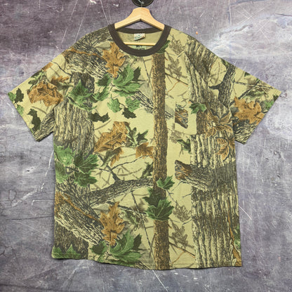 90s Red Head RealTree Camo Blank Essential Pocket Shirt XXL 1000