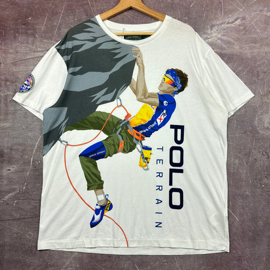 White Polo Country Terrain All Over Print Shirt 3734