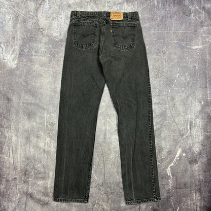 90s Faded Black Orange Tab Levis 505 Jeans 34x34 A34