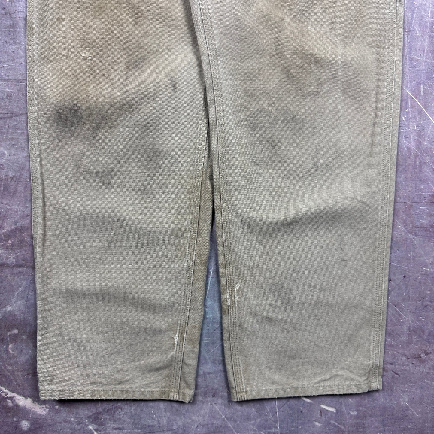 90s Tan Brown Carhartt Carpenter Work Pants 37x31.5 2462