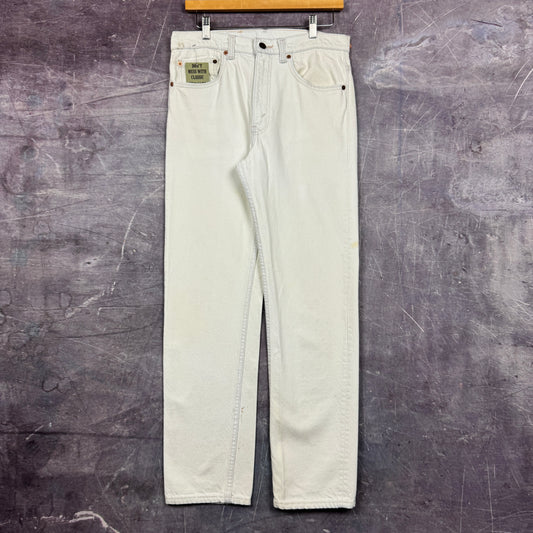 90s White Levi's 505 Denim Jeans 31x30 0633