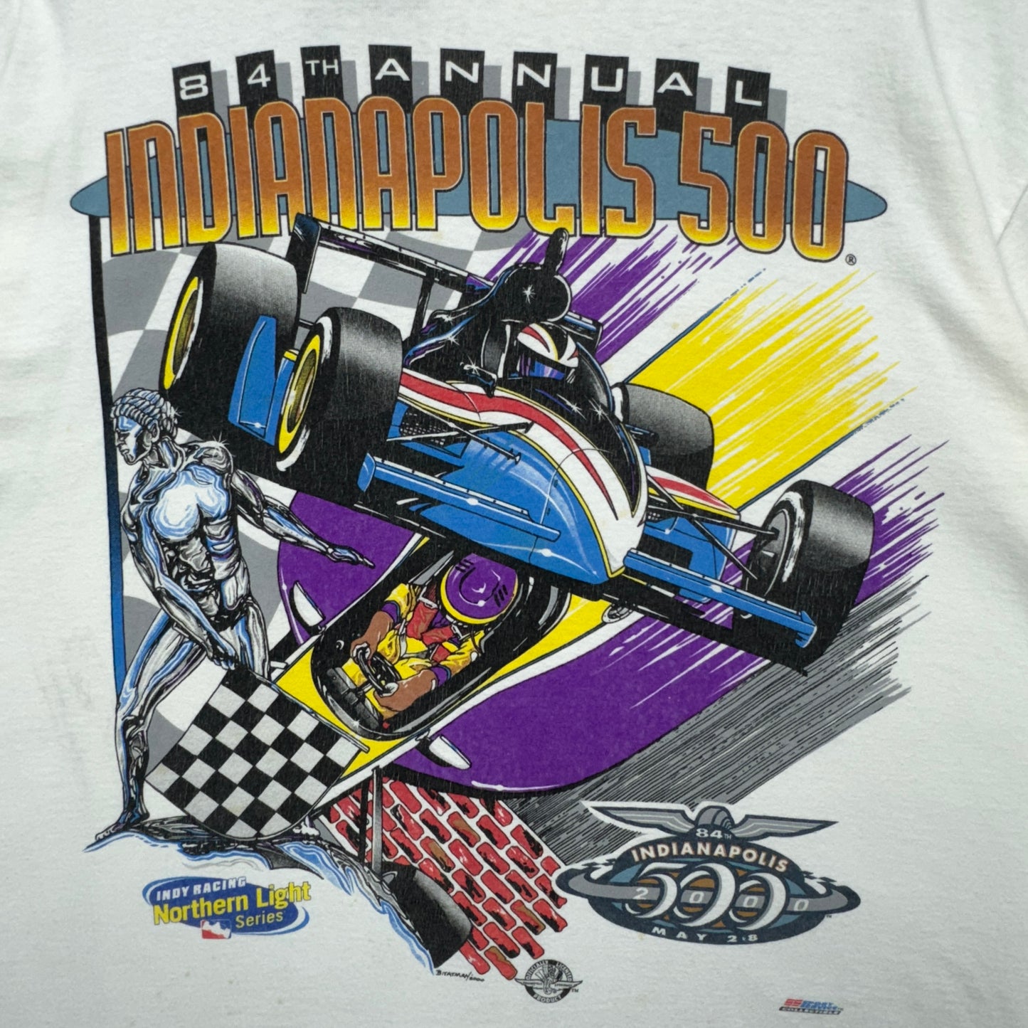 2000 White Indianapolis 500 Tee 3903