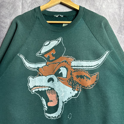 Green Don’t Mess With Classic Texas Longhorns Crewneck Sweatshirt 4400