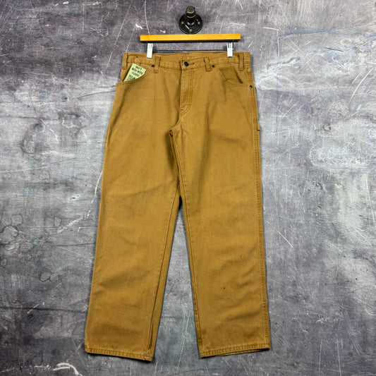 00s Kahaki Dickies Carpenter Work Pants 34x30 0396