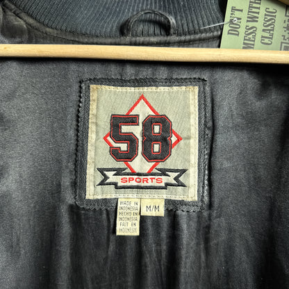 90s Black Texas Longhorns Leather Jacket 4472