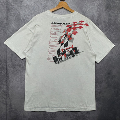 90s White Marlboro Racing Shirt 3936