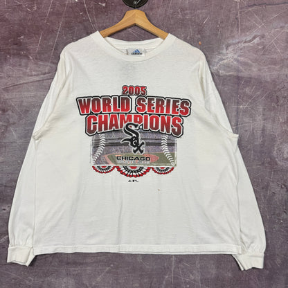 2005 White Adidas Chicago White Sox Shirt 3398