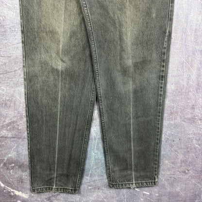 90s Faded Black Levi's 550 Orange Tab Denim Jeans 35x32 2231