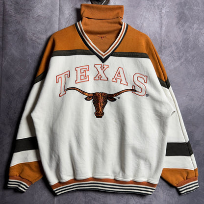 90s Texas Longhorns Turtle Neck Sweatshirt 4476