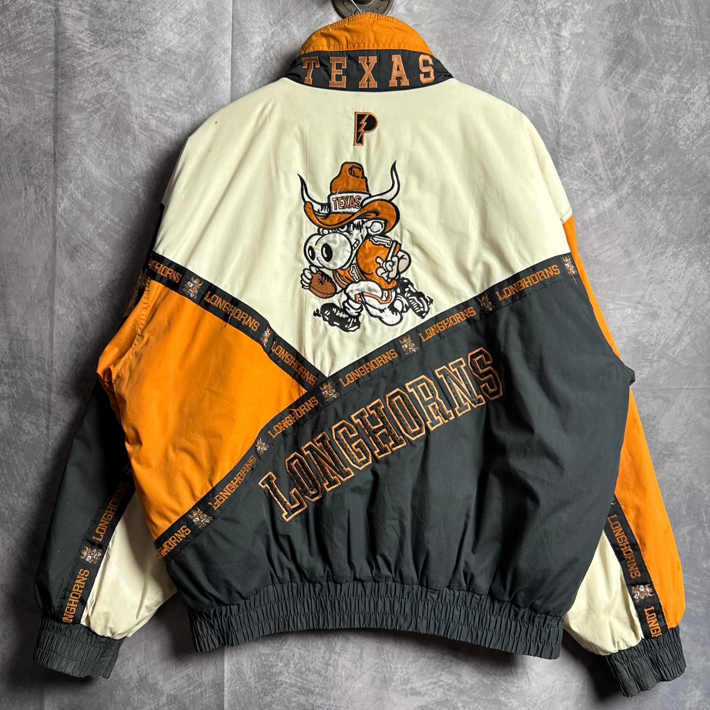 90s Multi Color Texas Longhorns Pro Player Puffer Jacket 4453