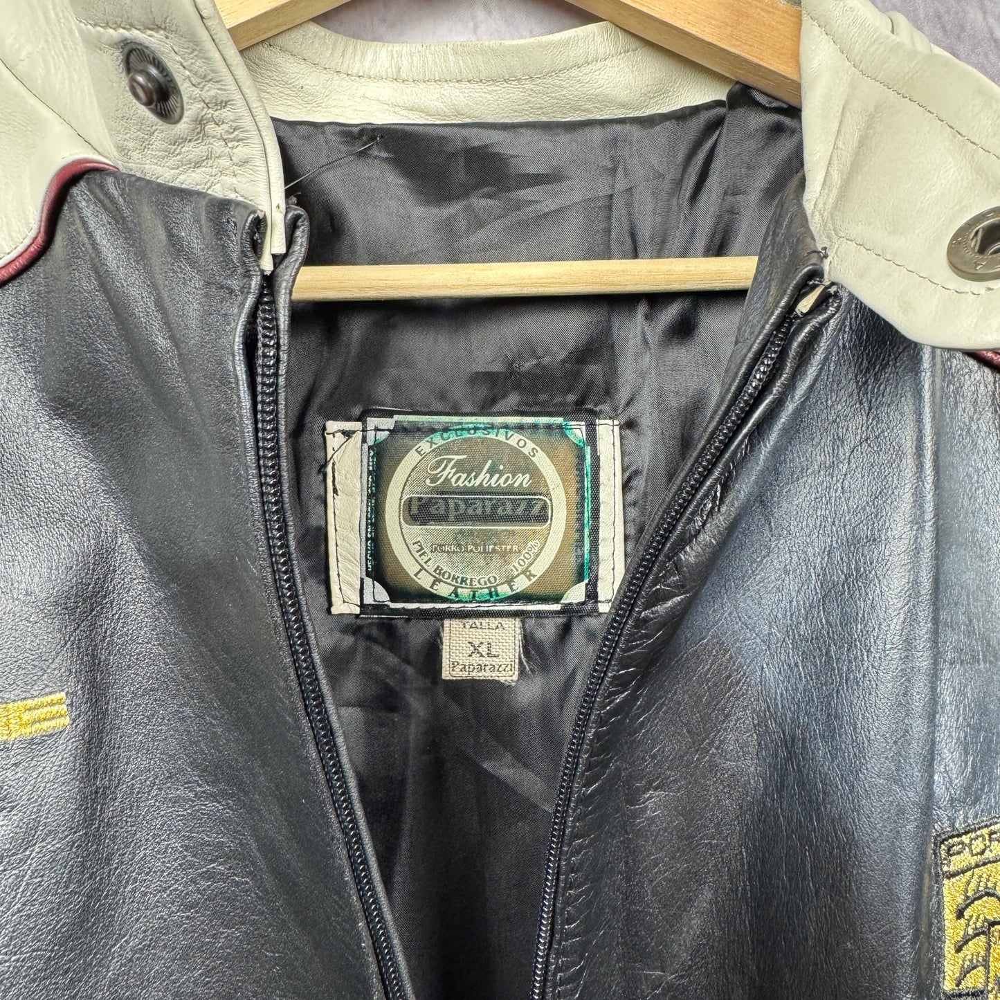 90s Black Porsche Leather Jacket 4031