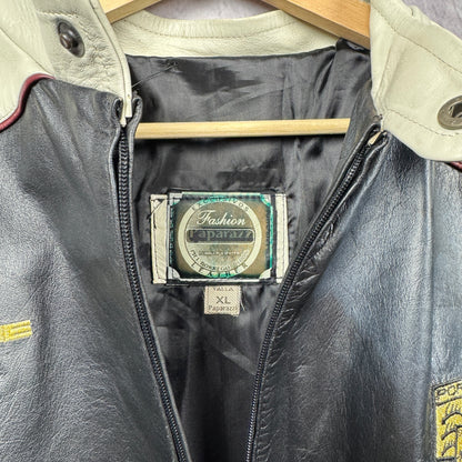 90s Black Porsche Leather Jacket 4031