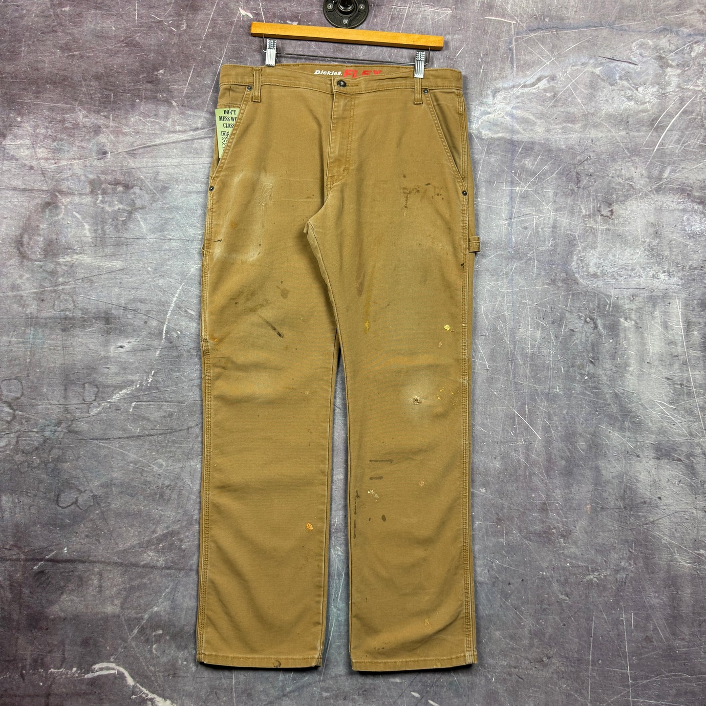 00s Tan Brown Dickies Carpenter Work Pants 35x31 2046