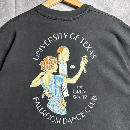 90s Black Texas Longhorns Ball Room Dance Club Shirt 4486