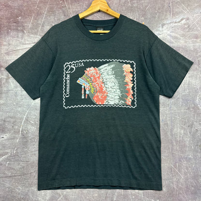 90s Black Comanche Stamp Shirt 3595