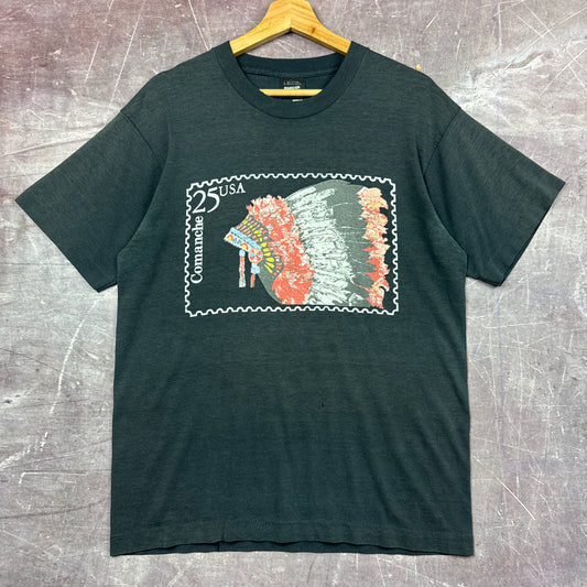 90s Black Comanche Stamp Shirt 3595