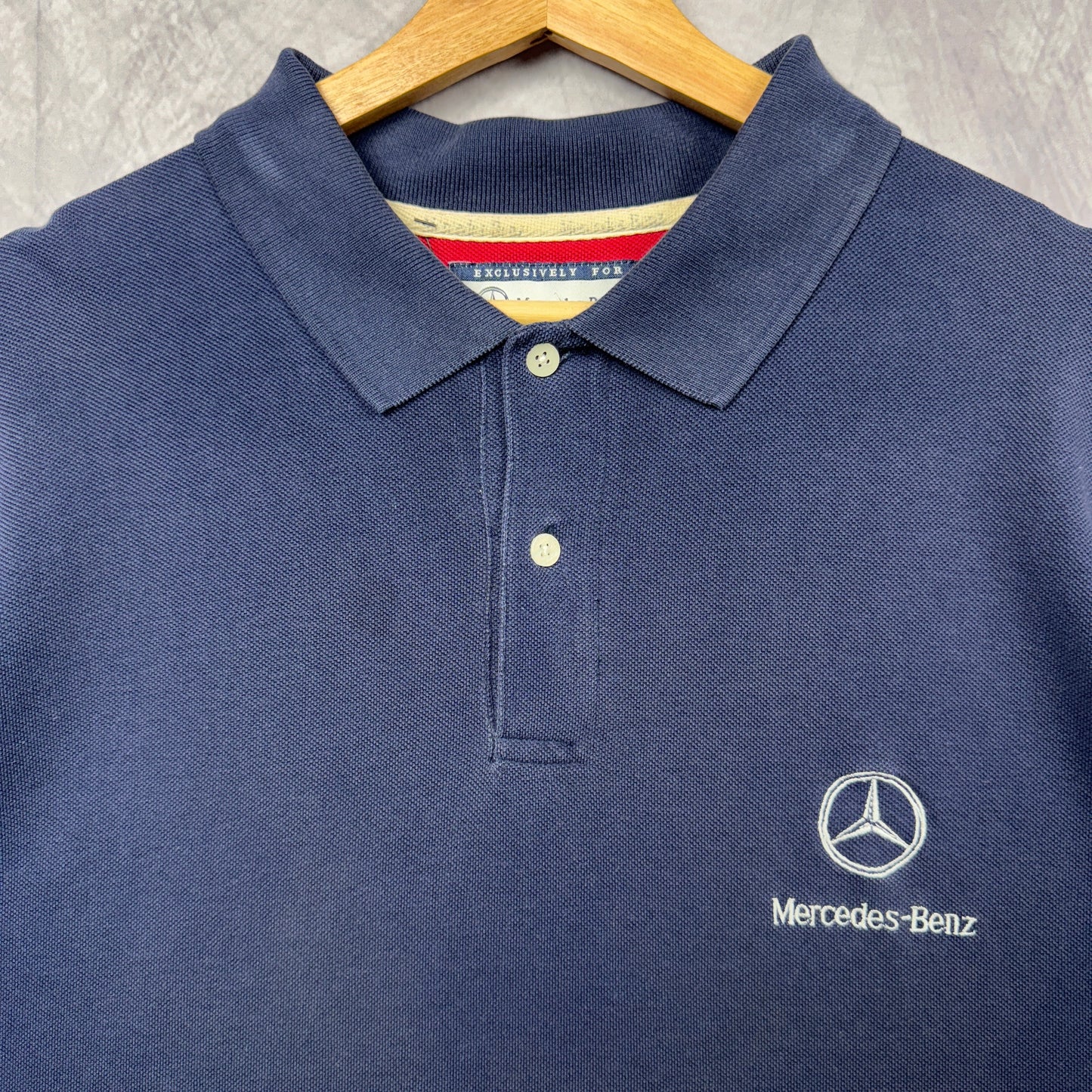 90s Blue Mercedes Benz Polo Shirt 3959