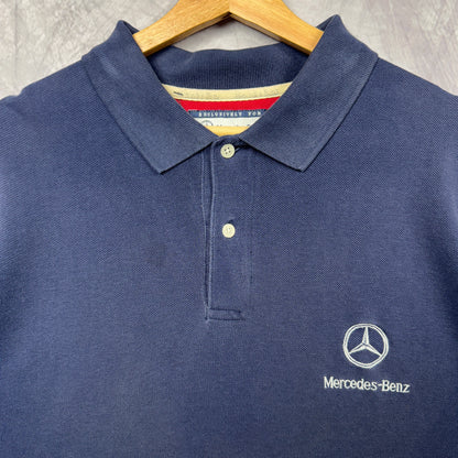 90s Blue Mercedes Benz Polo Shirt 3959