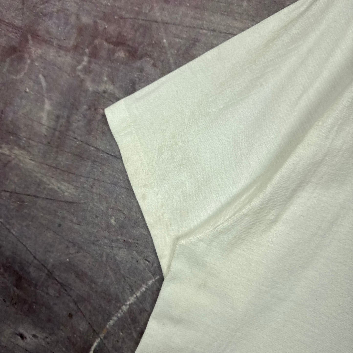 90s White Columbia Double Disc Records Music On Both Sides Graphic Shirt XL 2866