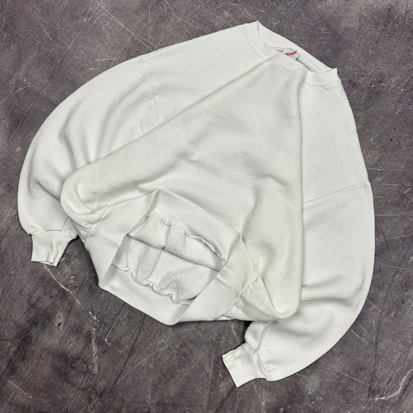 90s White Jerzees Blank Essential Crewneck Sweasthirt Boxy L AI24