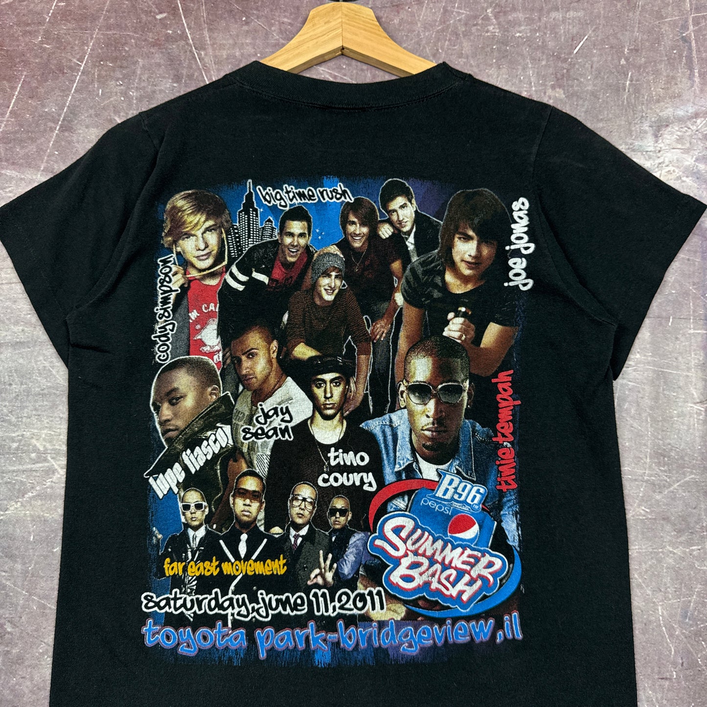 2011 Black Pepsi Summer Bash Chris Brown Pitbull Keri Hilson Graphic Shirt 2825