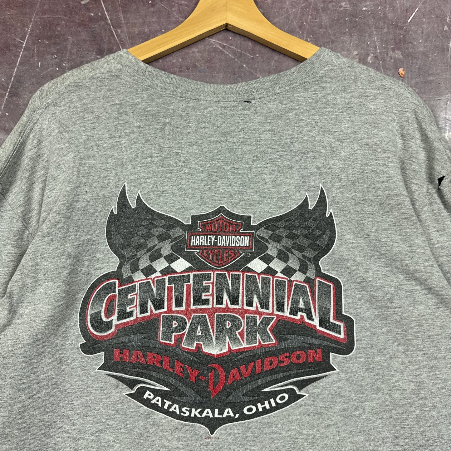 00s Grey Harley Davidson Long Sleeve Shirt 3073