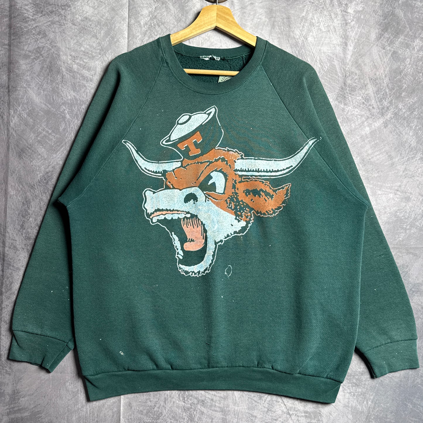 Green Don’t Mess With Classic Texas Longhorns Crewneck Sweatshirt 4400